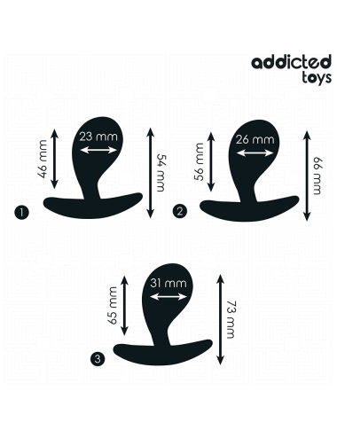 ADDICTED TOYS - 3ER-SET ANALPLUG MODELL 3