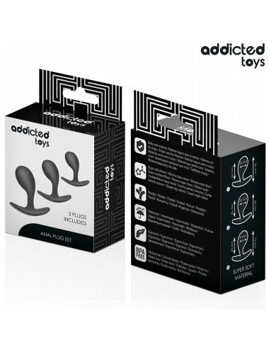 ADDICTED TOYS - 3ER-SET ANALPLUG MODELL 3