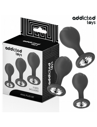 ADDICTED TOYS - 3ER-SET ANALPLUG MIT JUWEL