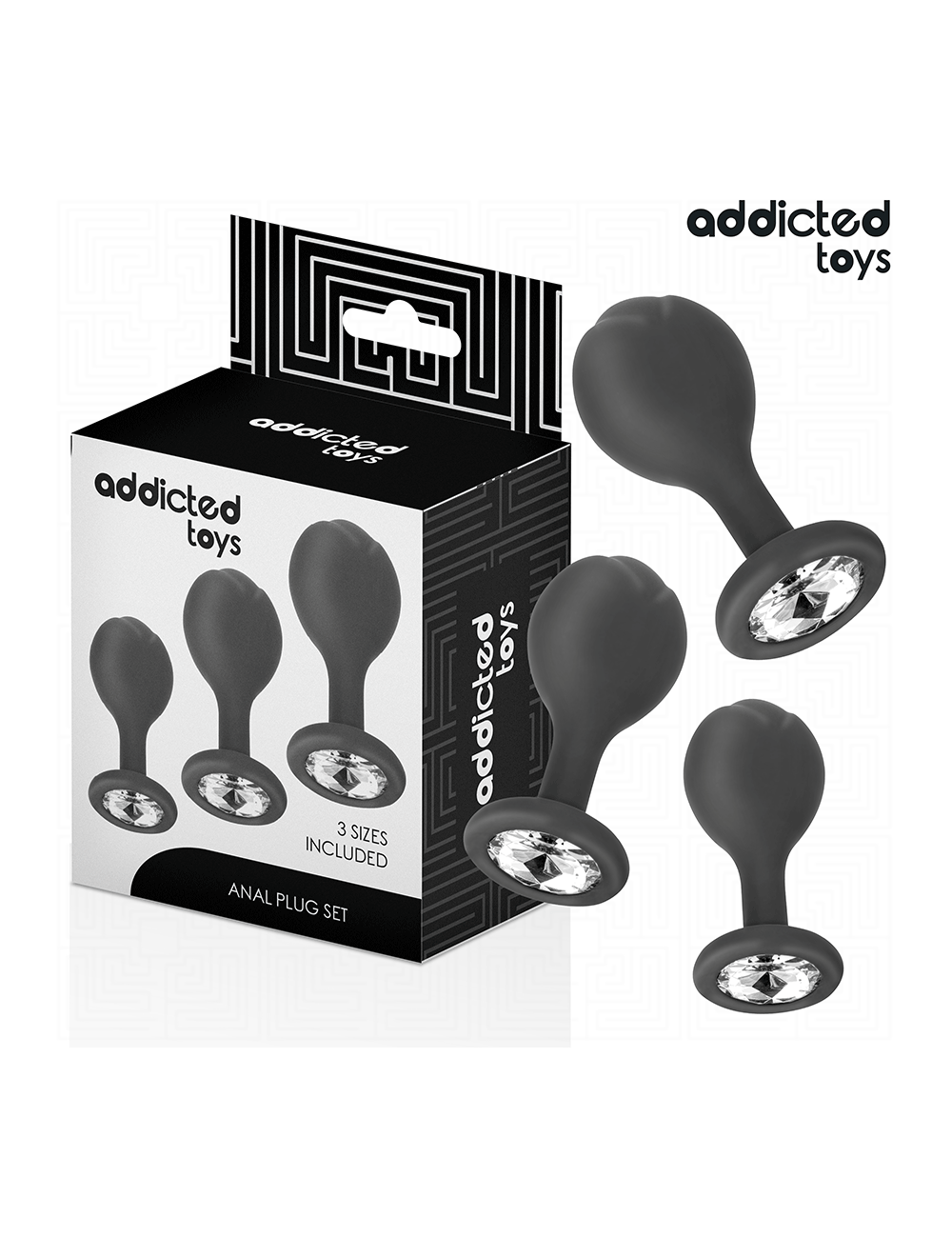 ADDICTED TOYS - 3ER-SET ANALPLUG MIT JUWEL