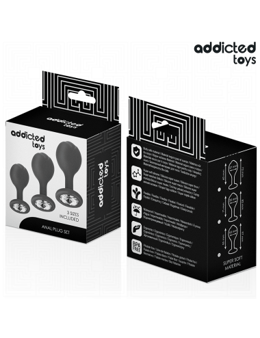 ADDICTED TOYS - 3ER-SET ANALPLUG MIT JUWEL
