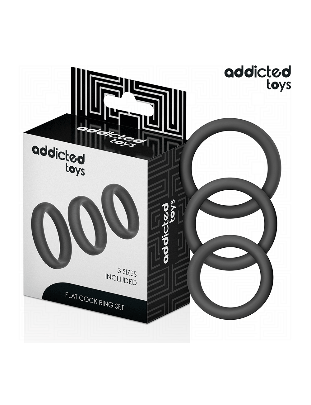 ADDICTED TOYS - SET AUS FLACHEN SILIKONRINGEN ADDICTED TOYS - SET AUS FLACHEN SILIKONRINGEN