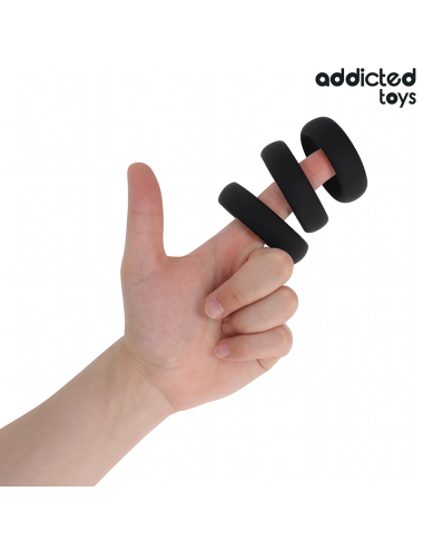 ADDICTED TOYS - SET AUS FLACHEN SILIKONRINGEN
