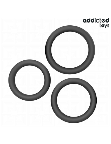 ADDICTED TOYS - SET AUS FLACHEN SILIKONRINGEN