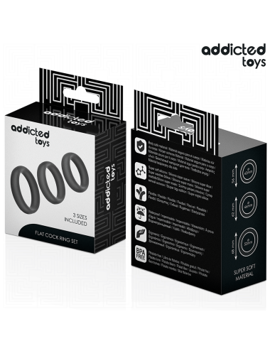 ADDICTED TOYS - SET AUS FLACHEN SILIKONRINGEN