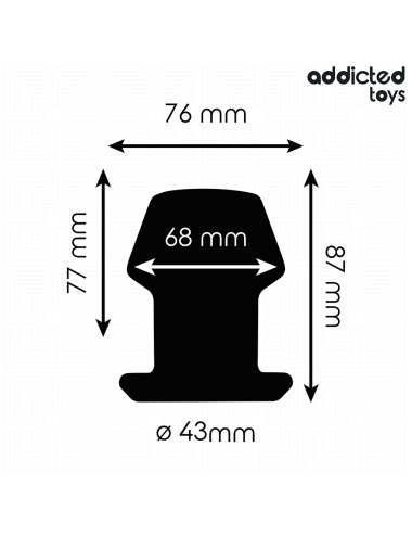 ADDICTED TOYS - EXTREM HOHL ANAL PLUG GRÖSSE M 8,7 CM