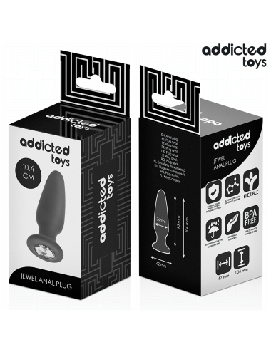 ADDICTED TOYS - ANAL PLUG MIT JUWEL GRÖSSE M 10,4 CM
