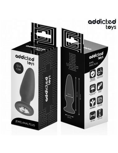 ADDICTED TOYS - ANAL PLUG MIT JUWEL GRÖSSE L 12,6 CM