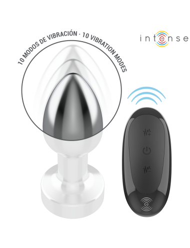 INTENSE - ANAL PLUG 10 VIBRATIONEN METALL MIT FERNBEDIENUNG S