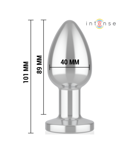 INTENSE - ANAL PLUG 10 VIBRATIONEN METALL MIT FERNBEDIENUNG L