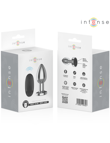 INTENSE - ANAL PLUG 10 VIBRATIONEN METALL MIT FERNBEDIENUNG L