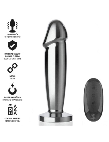 INTENSE - ANAL PLUG 10 VIBRATIONEN METALLDILDO MIT FERNBEDIENUNG S