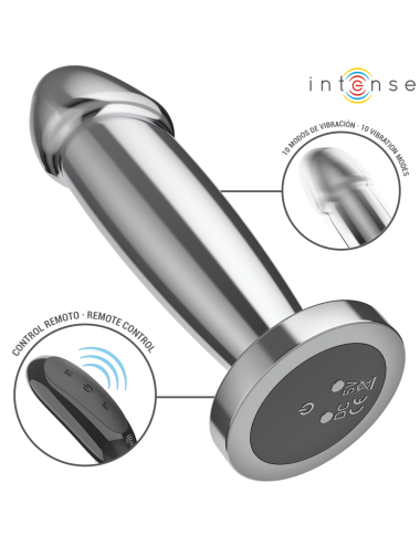 INTENSE - ANAL PLUG 10 VIBRATIONEN METALLDILDO MIT FERNBEDIENUNG S