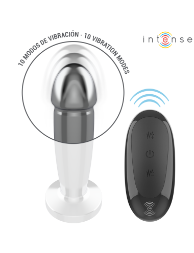 INTENSE - ANAL PLUG 10 VIBRATIONEN METALLDILDO MIT FERNBEDIENUNG S
