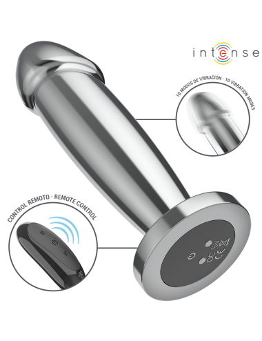 INTENSE - ANAL PLUG 10 VIBRATIONEN METALLDILDO MIT FERNBEDIENUNG M