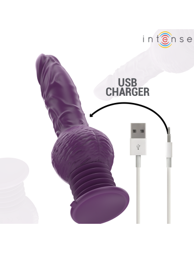 INTENSE - TATUM MULTIFUNKTIONSVIBRATOR MIT AUF- UND ABVIBRATION 24 CM LILA