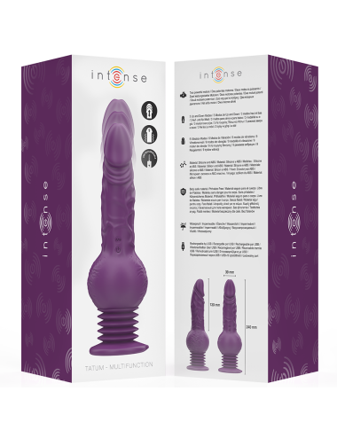 INTENSE - TATUM MULTIFUNKTIONSVIBRATOR MIT AUF- UND ABVIBRATION 24 CM LILA