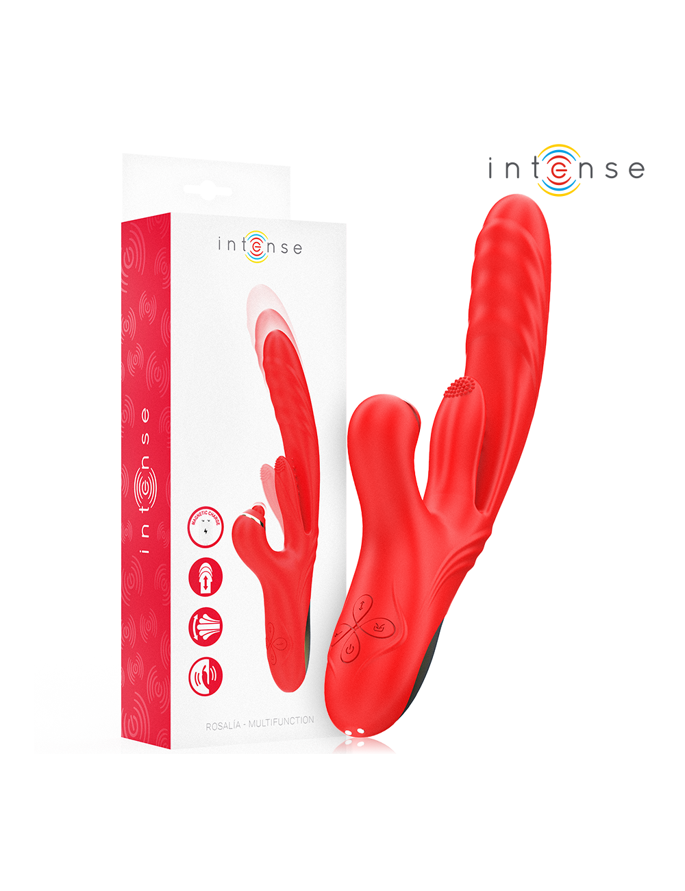 INTENSE - ROSALIA MULTIFUNKTIONSVIBRATOR 3 IN 1 ROT INTENSE - ROSALIA MULTIFUNKTIONSVIBRATOR 3 IN 1 ROT
