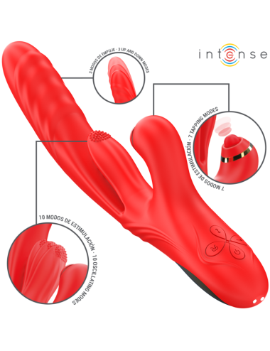 INTENSE - ROSALIA MULTIFUNKTIONSVIBRATOR 3 IN 1 ROT