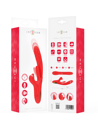 INTENSE - ROSALIA MULTIFUNKTIONSVIBRATOR 3 IN 1 ROT