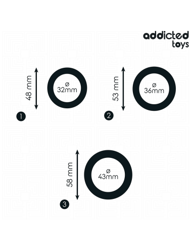 ADDICTED TOYS - SET SILIKONRINGE MODELL 1