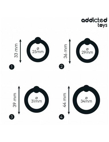 ADDICTED TOYS - SET AUS DRUCKRINGEN AUS SILIKON