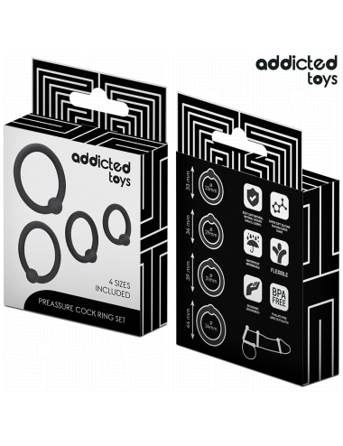 ADDICTED TOYS - SET AUS DRUCKRINGEN AUS SILIKON