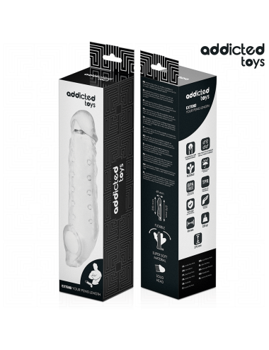 ADDICTED TOYS - TRANSPARENTE PENISVERLÄNGERUNG GRÖSSE S 23 CM