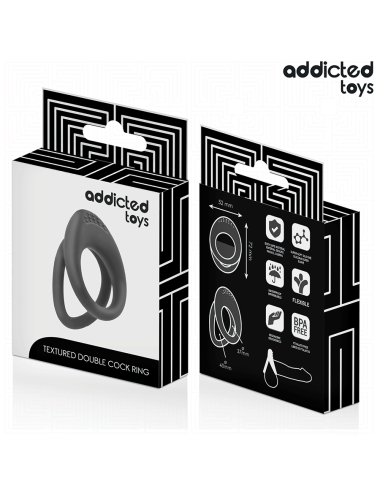 ADDICTED TOYS - DOPPELT STRUKTURIERTER PENISRING