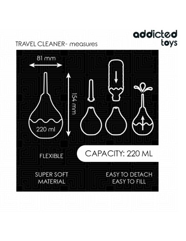 ADDICTED TOYS - REISE-ANALREINIGER GRÖSSE L 220 ML