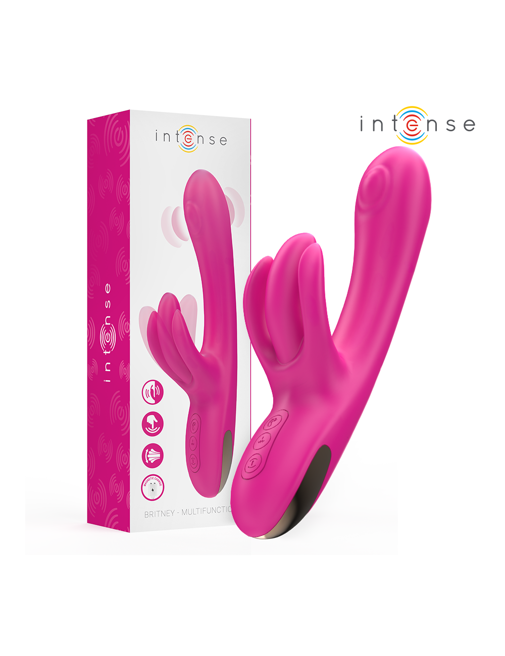 INTENSE - BRITNEY MULTIFUNKTIONS-RABBIT-VIBRATOR 23 CM ROSA INTENSE - BRITNEY MULTIFUNKTIONS-RABBIT-VIBRATOR 23 CM ROSA