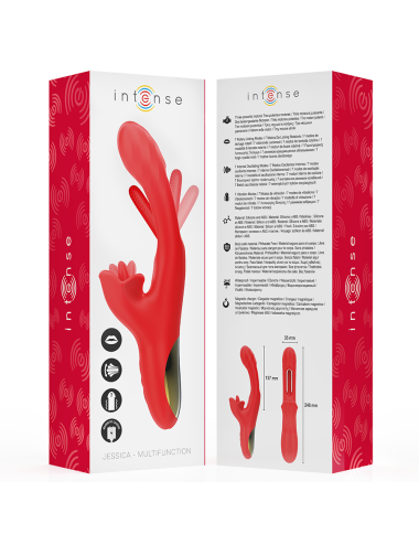 INTENSE - JESSICA MULTIFUNKTIONSVIBRATOR KLITORISSTIMULATION 24,8 CM ROT
