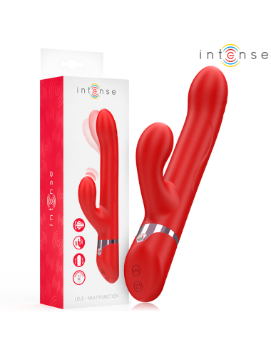 INTENSE - LELE MULTIFUNKTIONSVIBRATOR ROTIEREND & OSZILLATION & STIMULATION ROT
