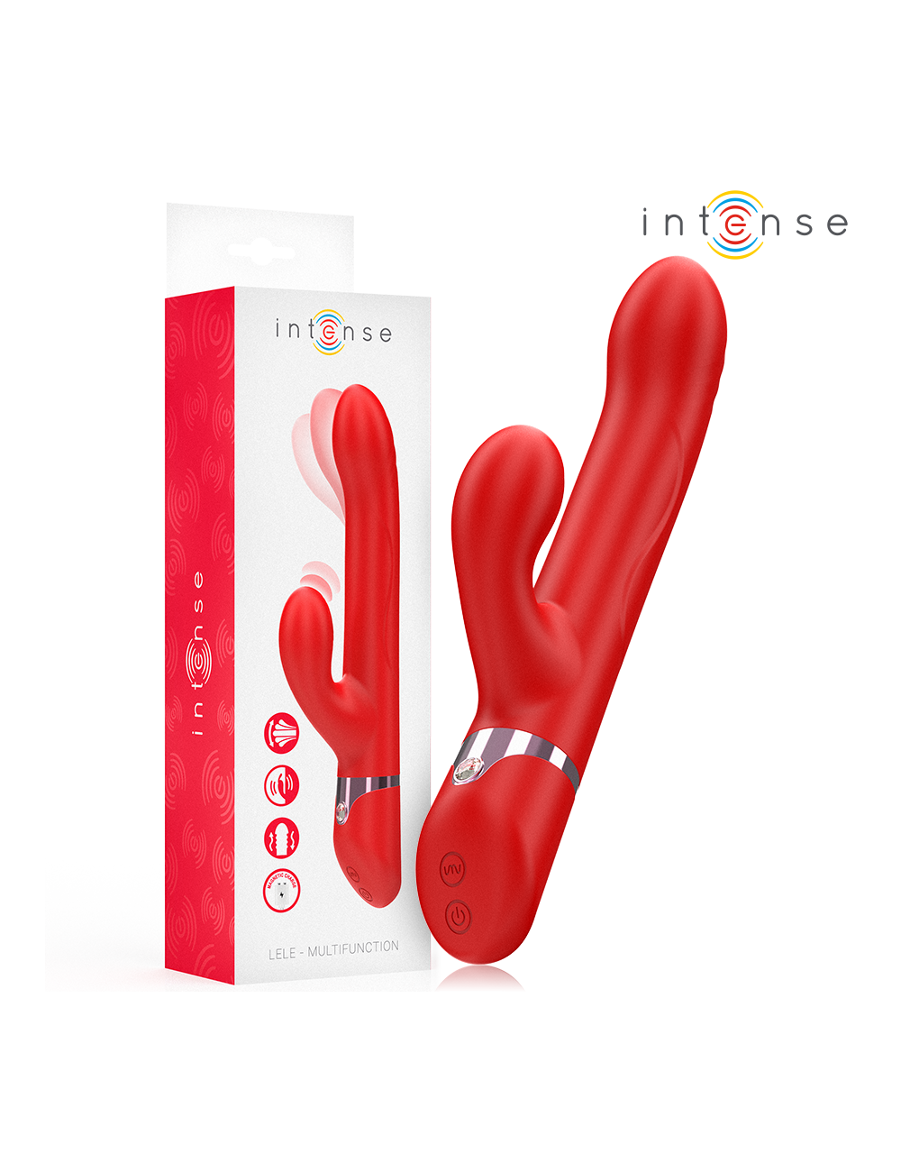 INTENSE - LELE MULTIFUNKTIONSVIBRATOR ROTIEREND & OSZILLATION & STIMULATION ROT INTENSE - LELE MULTIFUNKTIONSVIBRATOR ROTIEREND & OSZILLATION & STIMULATION ROT