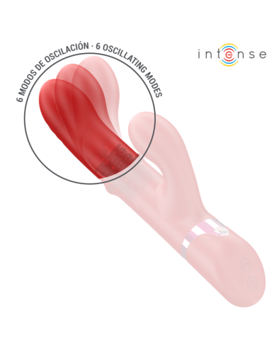 INTENSE - LELE MULTIFUNKTIONSVIBRATOR ROTIEREND & OSZILLATION & STIMULATION ROT