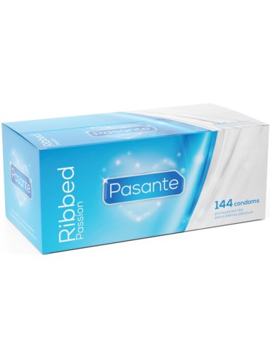 PASANTE - GERIPPTE PASSION-KONDOME BOX 144 EINHEITEN