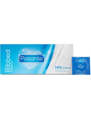 PASANTE - GERIPPTE PASSION-KONDOME BOX 144 EINHEITEN