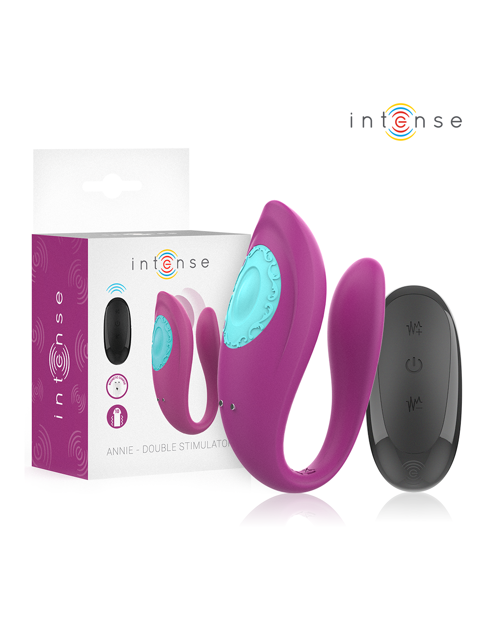 INTENSE - ANNIE U-FÖRMIGER VIBRATOR UND STIMULATOR LILA FERNBEDIENUNG INTENSE - ANNIE U-FÖRMIGER VIBRATOR UND STIMULATOR LILA FERNBEDIENUNG