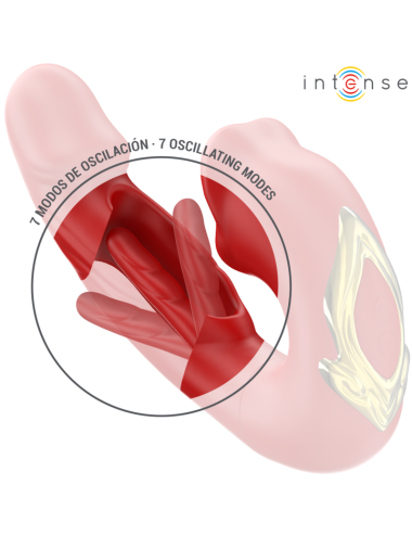 INTENSE - NATHY DOPPELVIBRATOR MIT MULTIFUNKTIONS-STIMULIERENDER MUND ROT