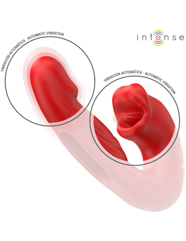 INTENSE - NATHY DOPPELVIBRATOR MIT MULTIFUNKTIONS-STIMULIERENDER MUND ROT