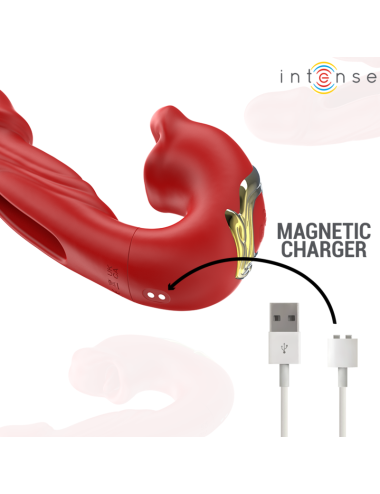 INTENSE - NATHY DOPPELVIBRATOR MIT MULTIFUNKTIONS-STIMULIERENDER MUND ROT