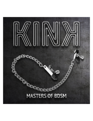 KINK - FLACHE KETTE NIPPELKLEMMEN SILBER 34 CM