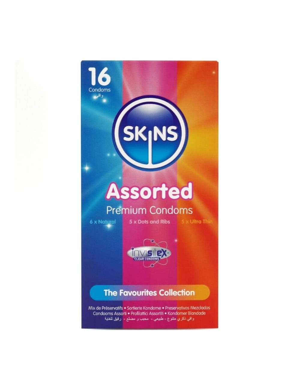 SKINS - SORTIERTE PREMIUM-KONDOME PACKUNG 16 SKINS - SORTIERTE PREMIUM-KONDOME PACKUNG 16