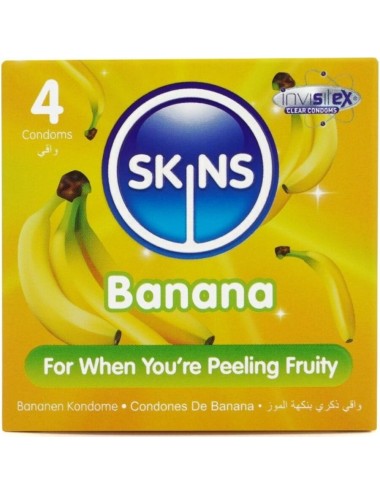 SKINS - BANANA PREMIUM KONDOME PACKUNG 4