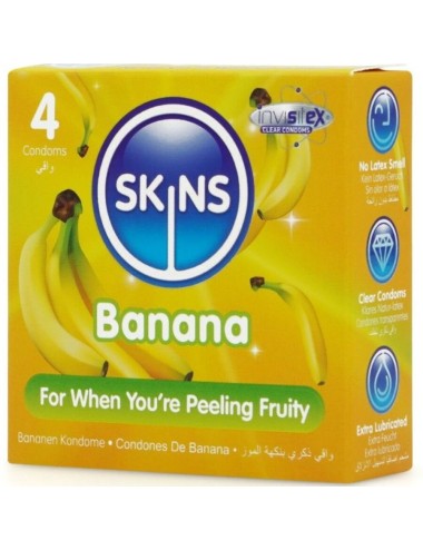 SKINS - BANANA PREMIUM KONDOME PACKUNG 4