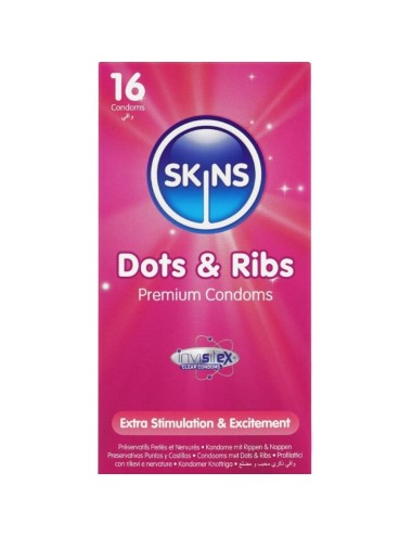 SKINS - DOTS & RIBS PREMIUM-KONDOME PACKUNG 16