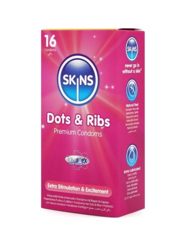 SKINS - DOTS & RIBS PREMIUM-KONDOME PACKUNG 16