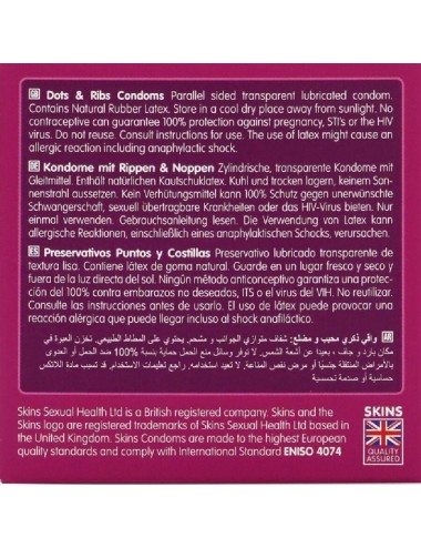 SKINS - DOTS & RIBS PREMIUM-KONDOME 4ER-PACK