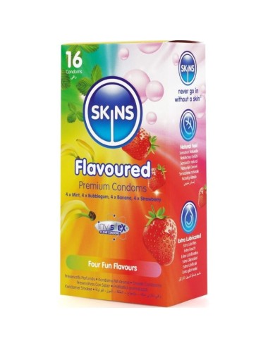 SKINS - PREMIUM-KONDOME MIT VERSCHIEDENEN GESCHMACKSRICHTUNGEN