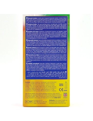 SKINS - PREMIUM-KONDOME MIT VERSCHIEDENEN GESCHMACKSRICHTUNGEN, 16ER-PACK